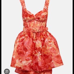 Zimmermann high tide Floral Red dress